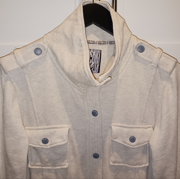 Volcom Cream Military Style Shacket - Picture 4 of 11